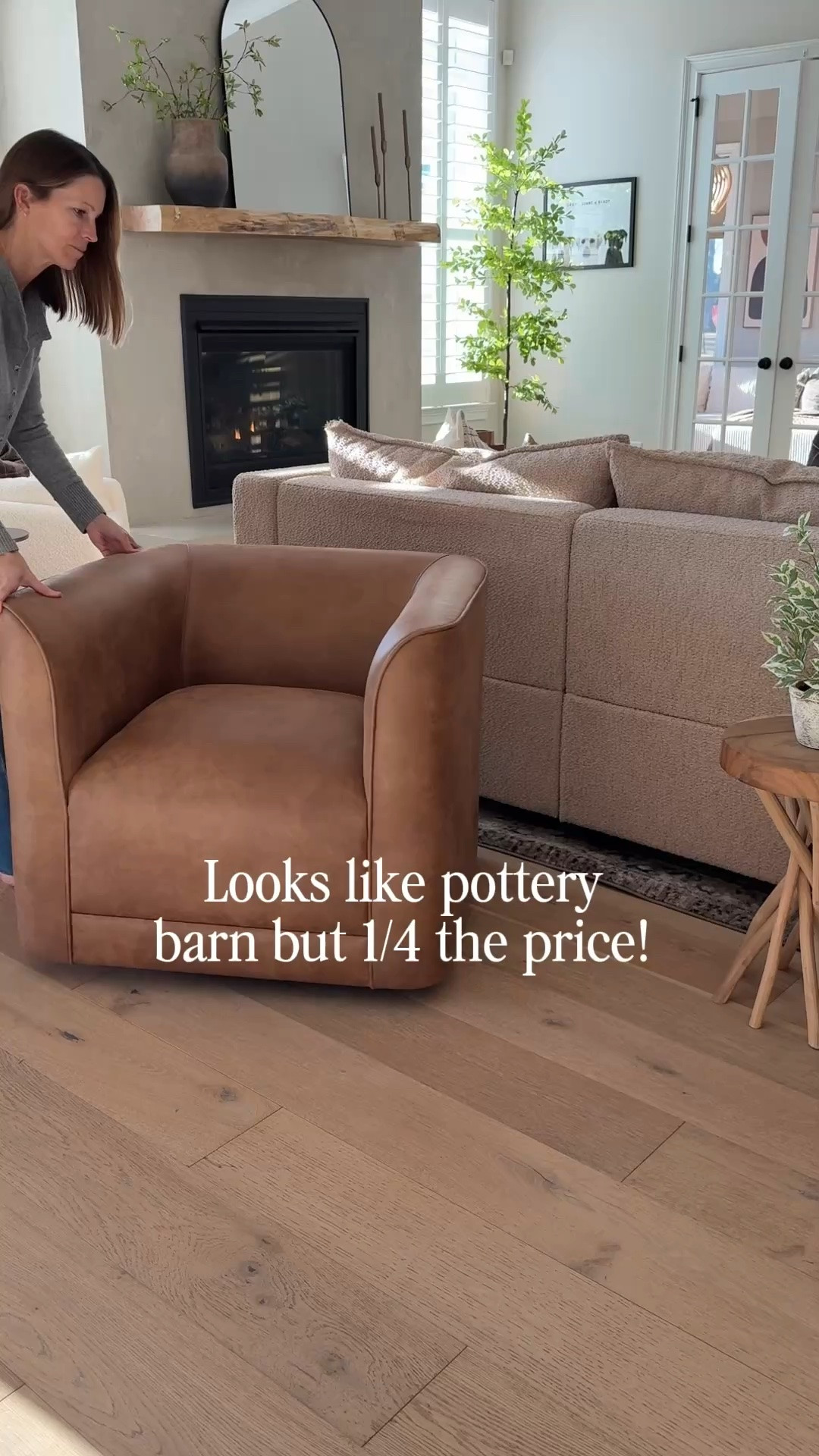These leather swivel chairs instantly make a room feel more elevated. 🤎 Comfortable, timeless, and designer-inspired, they’re one of my favorite living room furniture finds.

#LTKHome