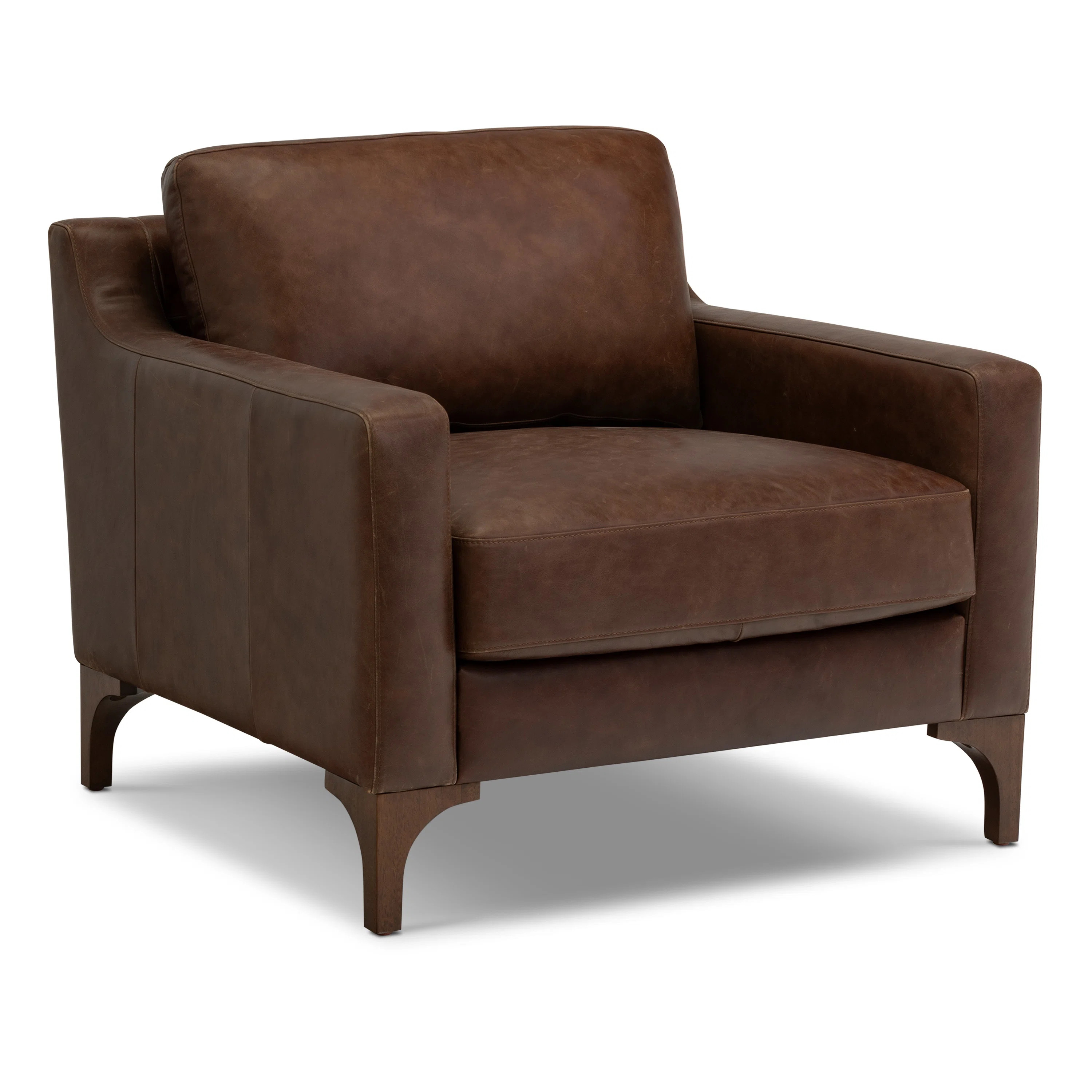 Sorrento Full-Grain Genuine Italian Leather Accent Chair | Wayfair North America