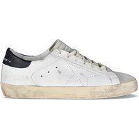 Men's Luxury Sneakers Golden Goose Deluxe Brand Superstar White Sneakers With Perforated Star Dots | Stylemyle (US)