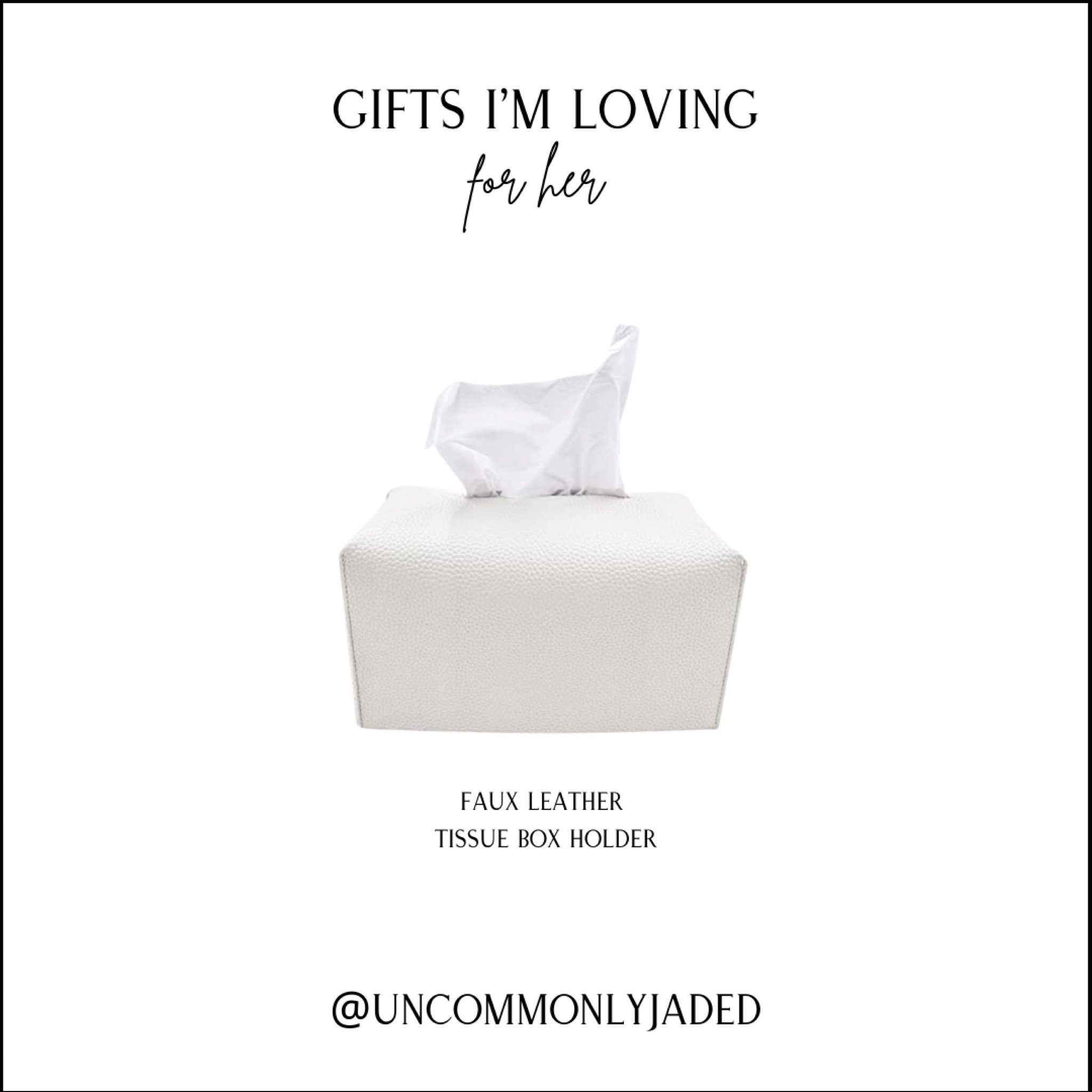 Amazon Canada Gifts I’m Loving for Her (recent bday gift 🤌🏻)

# white faux leather Kleenex box holder/dispenser 

#LTKGiftGuide #LTKhome #LTKunder50