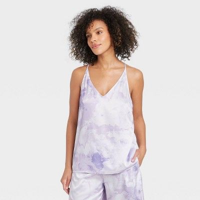 Women's Tie-Dye Satin Sleep Camisole - Stars Above™ Purple | Target