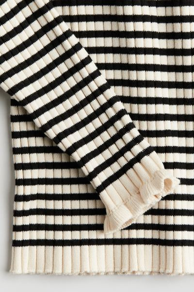 Rib-knit Sweater - Long sleeve - Regular length - Rust red - Kids | H&M US | H&M (US + CA)