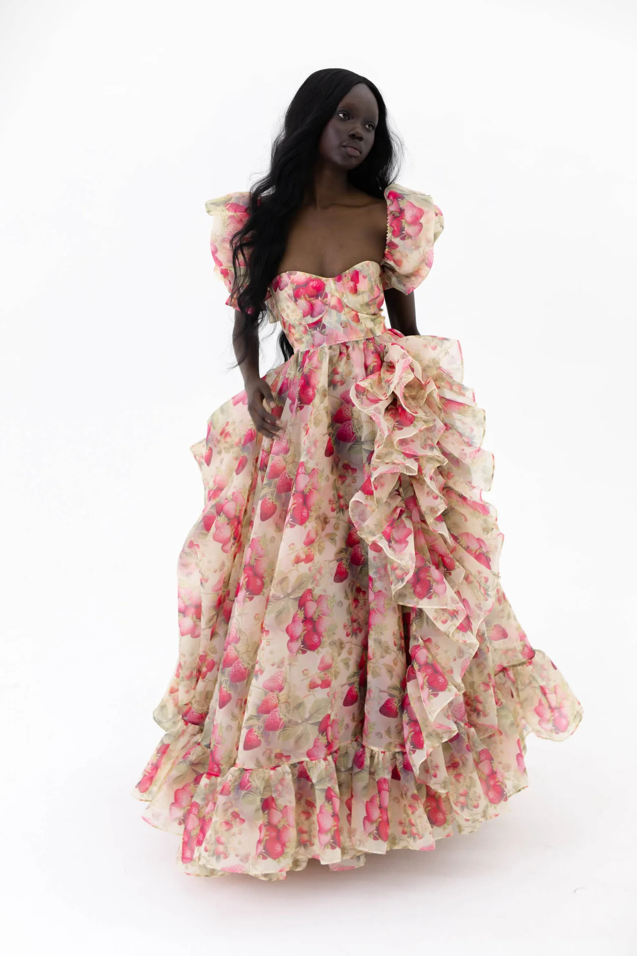 The Strawberry Cream In Bloom Bridal Gown | Selkie Collection