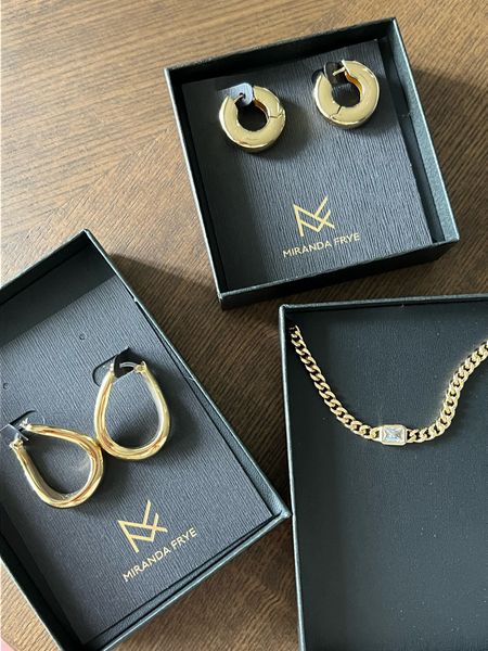 Gold jewelry, gold hoops, gold earrings, statement jewelry, everyday jewelry, gold necklace, gold chain necklace, holiday gift ideas for her
