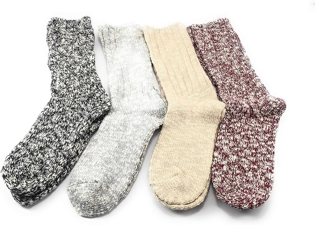Weatherproof Boot Crew Socks for Womens,Warm,Soft Cotton Blend,Show Size 5-9.5 (4 Pack_ | Amazon (US)