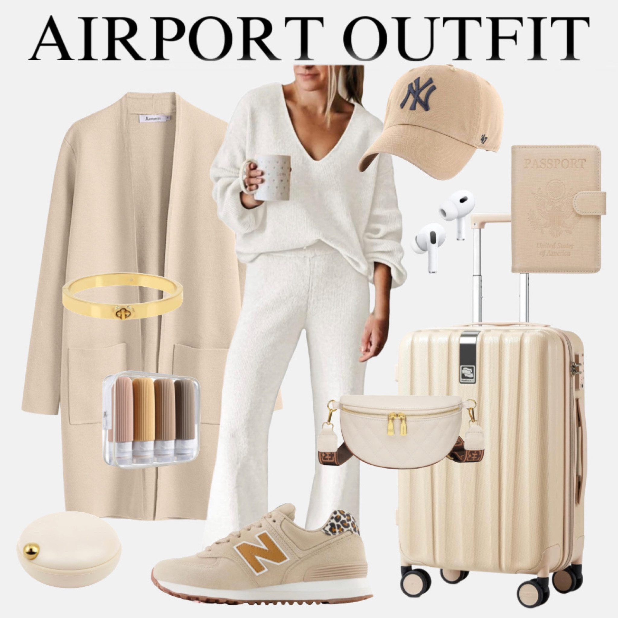 Airport Outfit. Obsessed with the cute passport cover. I also found this cute pill/ jewelry case. The set of pants and sweater is so good, I just ordered this white one, I have the khaki color and is sooo comfortable.

Amazon finds. Follow me @TheAllureEdition for Amazon fashion, beauty, home and lifestyle. Follow my blog TheAllureEdition.com 
Click below to shop. #liketkit @shop.ltk

#LTKtravel #LTKfindsunder100 #LTKxPrime