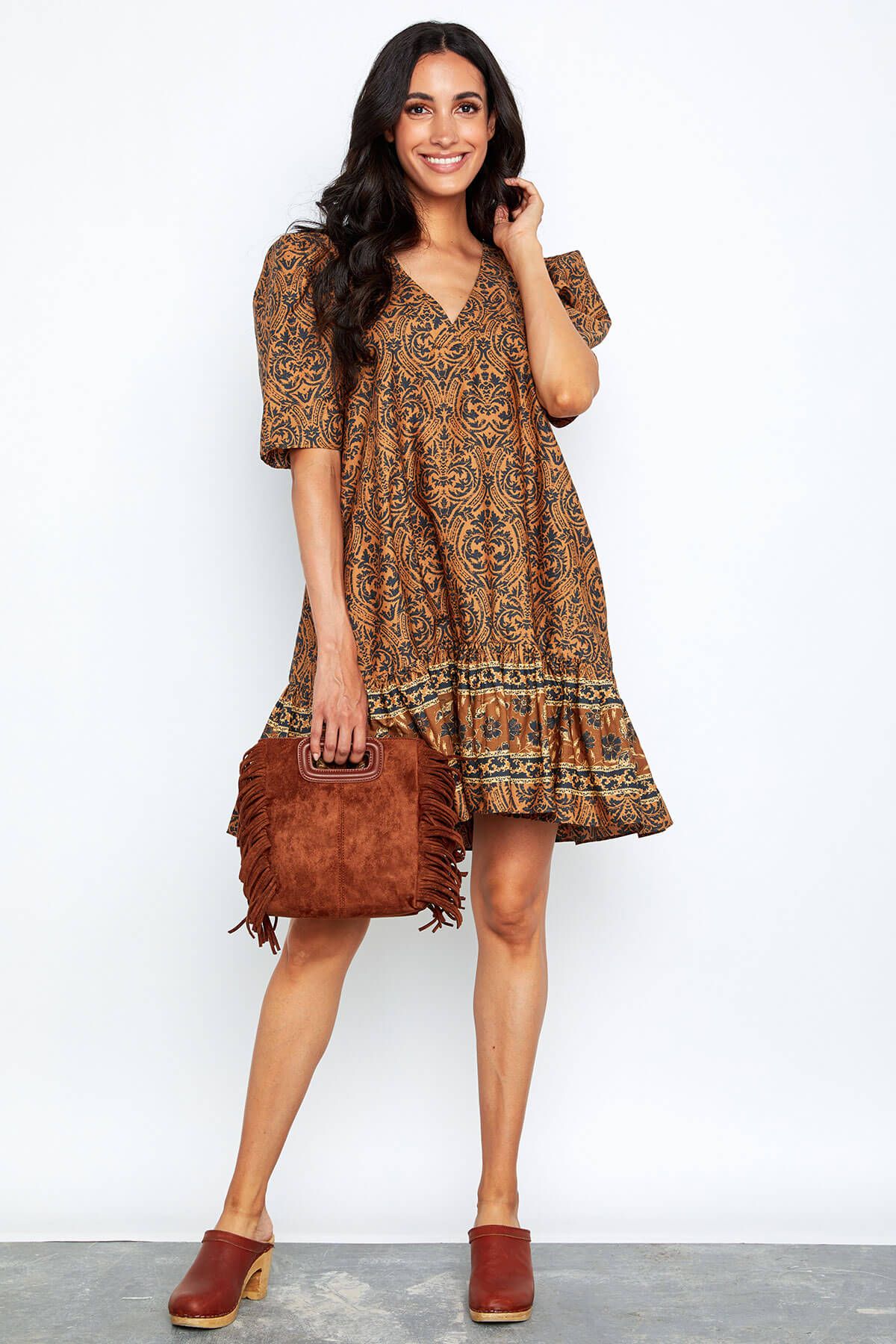 Olivaceous Printed Dress | Social Threads