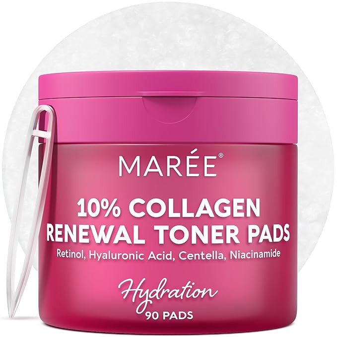 MAREE Collagen Acne Clearing Polishes - Toner Pads with Retinol - Minimizing Wrinkle Zero Pore Pa... | Amazon (US)