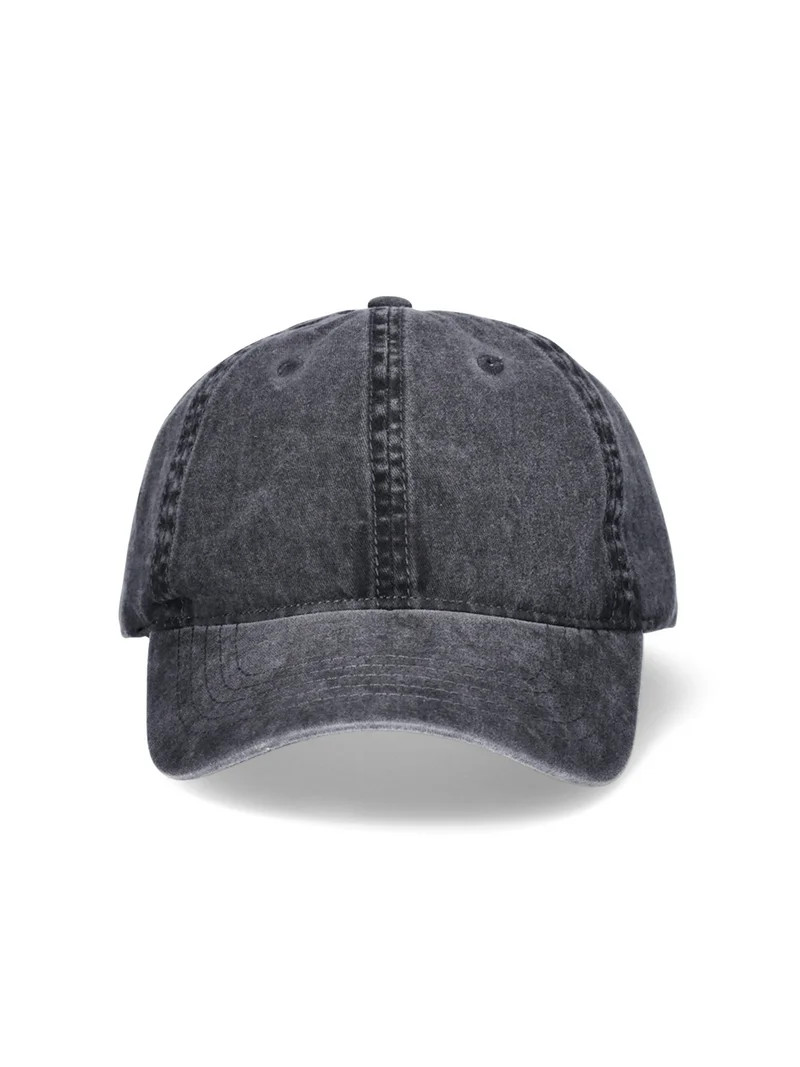 Time and Tru Women's Washed Cotton Twill Baseball Hat, Black Soot | Walmart (US)