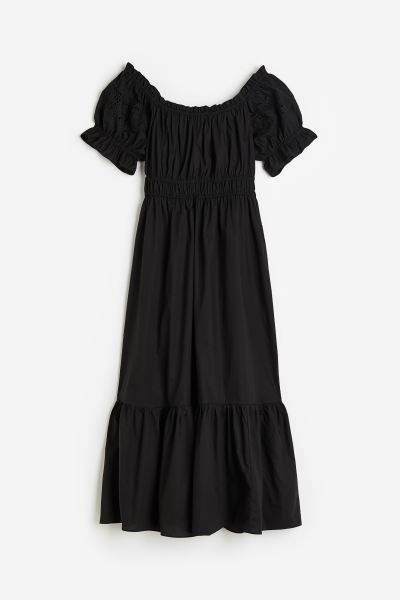 Off-the-shoulder cotton dress | H&M (UK, MY, IN, SG, PH, TW, HK)