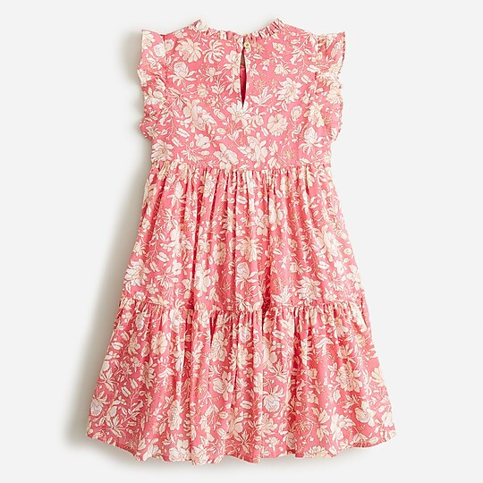 Girls' ruffle tiered dress in tossed floral | J. Crew US