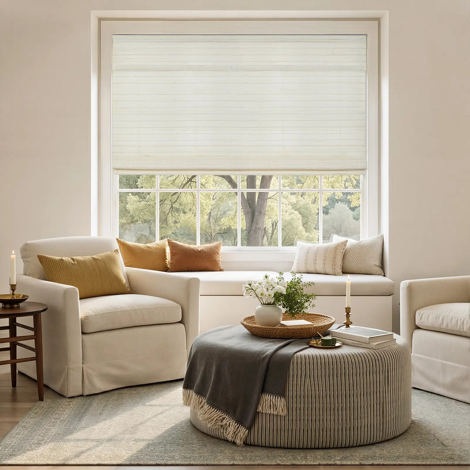 Rae Natural Ramie Jute Woven Wood Shades - Series W | TWOPAGES