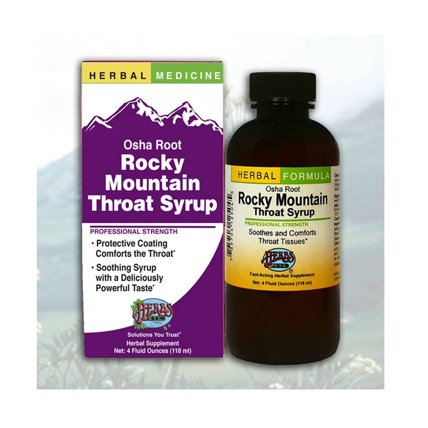 Herbs Etc - Rocky Mountain Osha Root Throat Syrup Professional Strength - 4 oz. | Walmart (US)