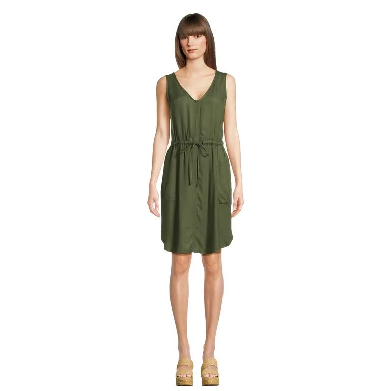 Time and Tru Women's Sleeveless Utility Dress, Sizes XS-XXXL | Walmart (US)