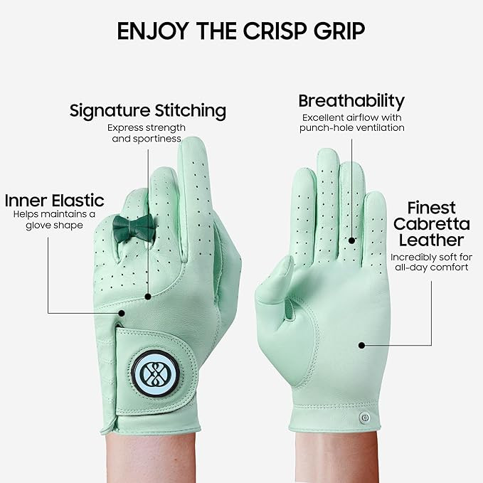 CLAPLEY Women’s Golf Glove – Premium Cabretta Leather with Magnetic Ball Marker, Breathable D... | Amazon (US)