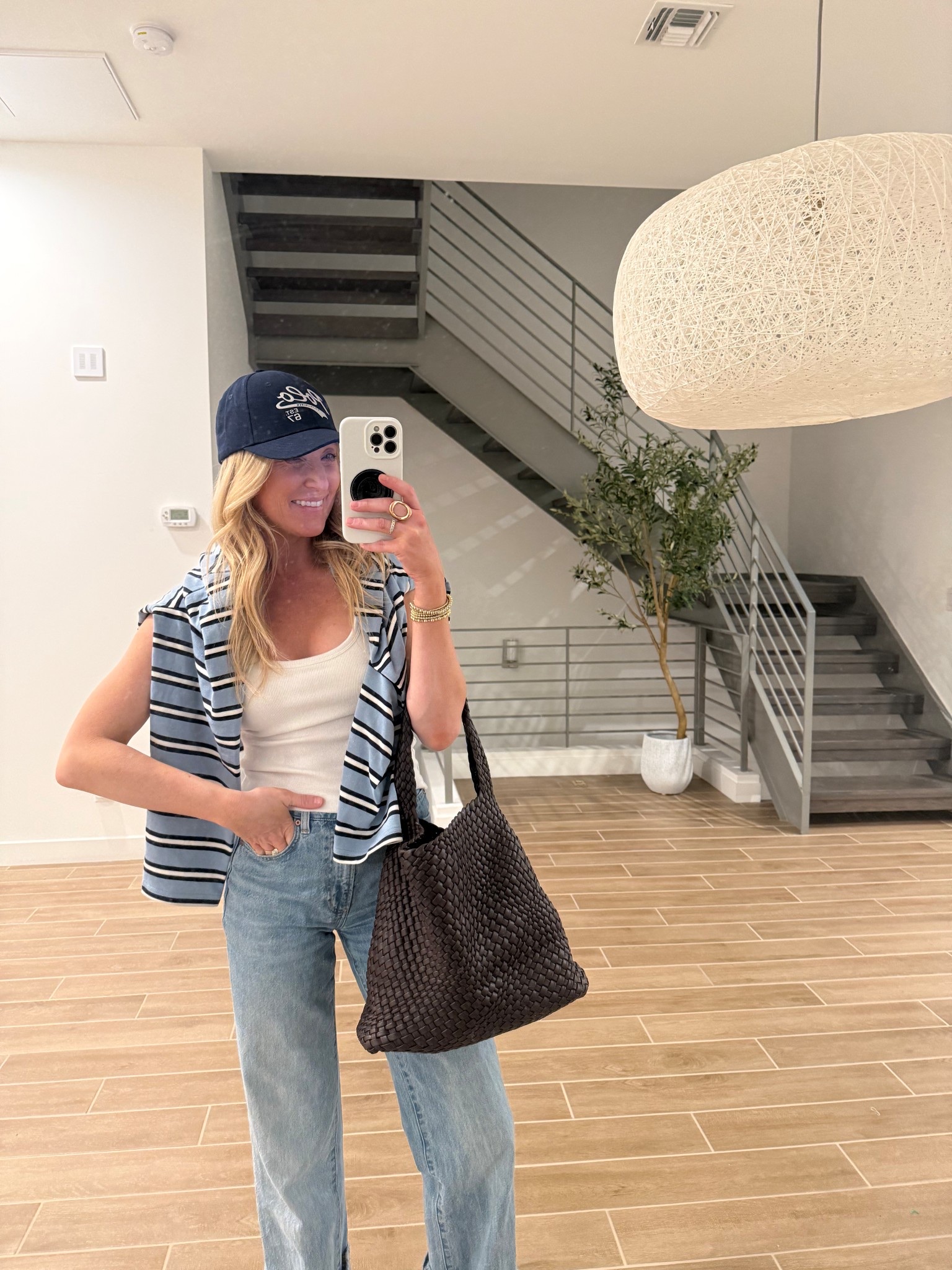 Wore this outfit multiple times this weekend! Perfect stripe long sleeve- size small 