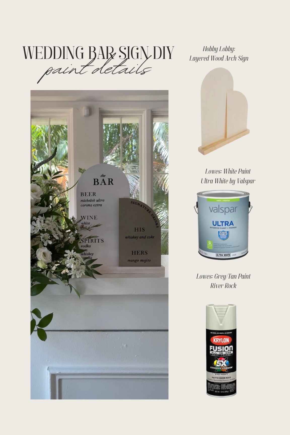 The wood sign can be bought in person or online at hobby lobby 

#LTKwedding