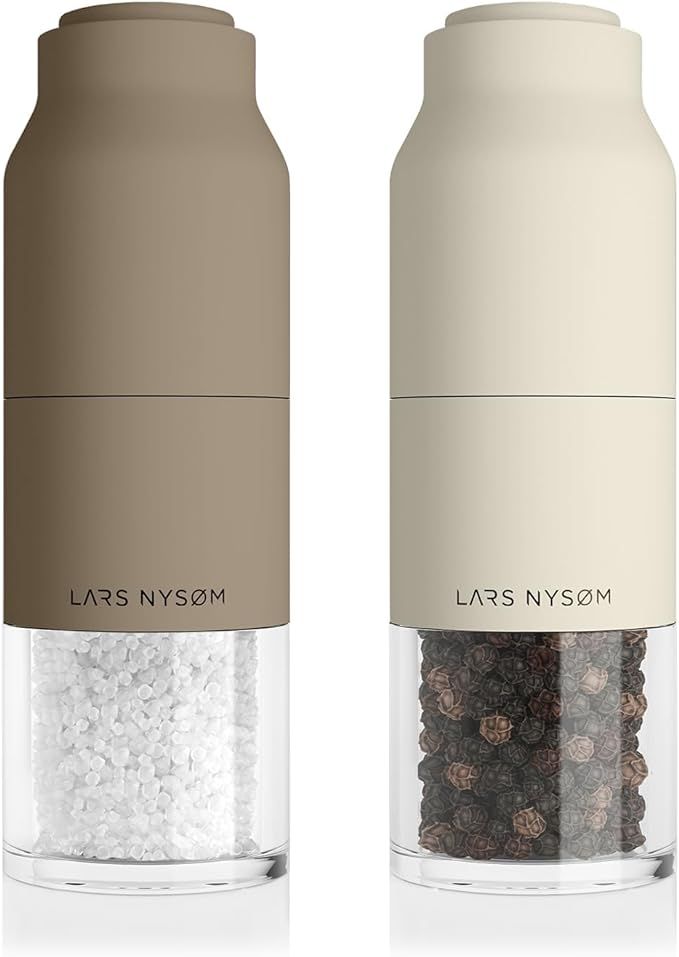 LARS NYSØM Stainless Steel Salt and Pepper Mill Set with Adjustable Ceramic Grinder I Manual Spi... | Amazon (US)