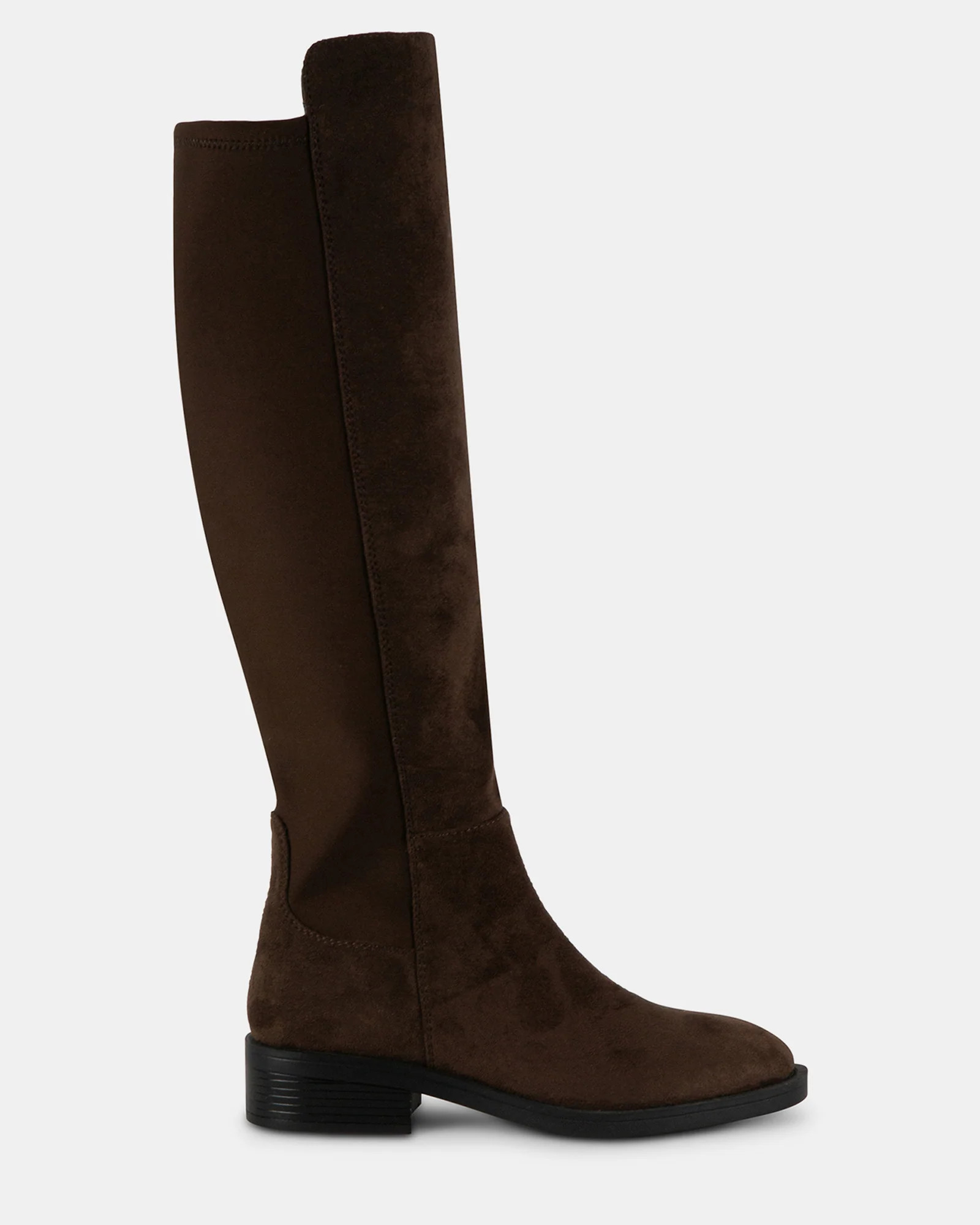 PALADIUM Brown Zip-Up Knee High Boot | Women's Designer Boots | Steve Madden (Canada)