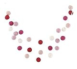 Cupid" Handmade Felt Ball Garland by Sheep Farm Felt- Red Pinks White Valentine Pom Pom Garland- 1 i | Amazon (US)