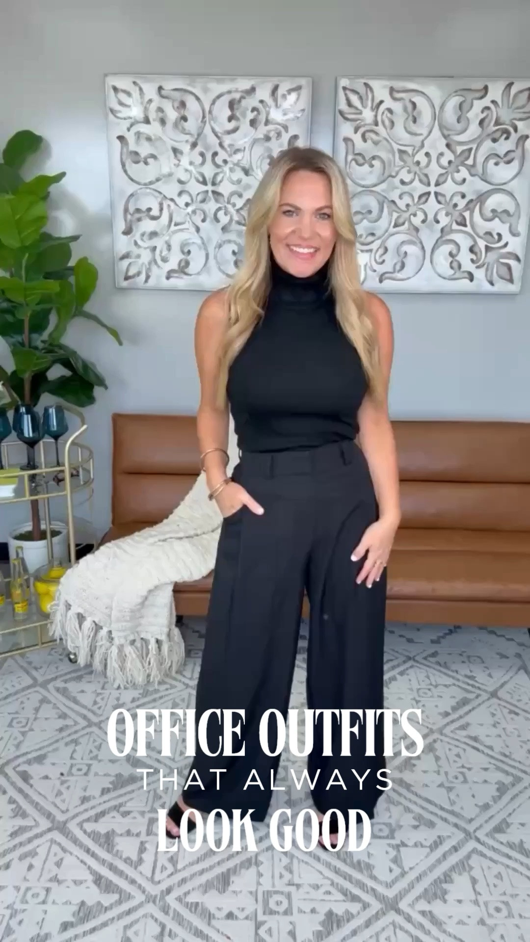 These are the outfits I put on when the morning is moving fast and I do not have time to second guess anything. The fitted sleeveless mock necks tuck smoothly into the high waisted wide leg trousers, and switching from black to soft gray gives the same easy office formula a completely different feel.

Office outfit, sleeveless mock neck, wide leg trousers, high waisted pants, black work outfit, gray work outfit, business casual style, office fashion, neutral wardrobe, work outfit ideas, desk to dinner style, AudrieDollins

#LTKootd #LTKWorkwear #LTKOver40