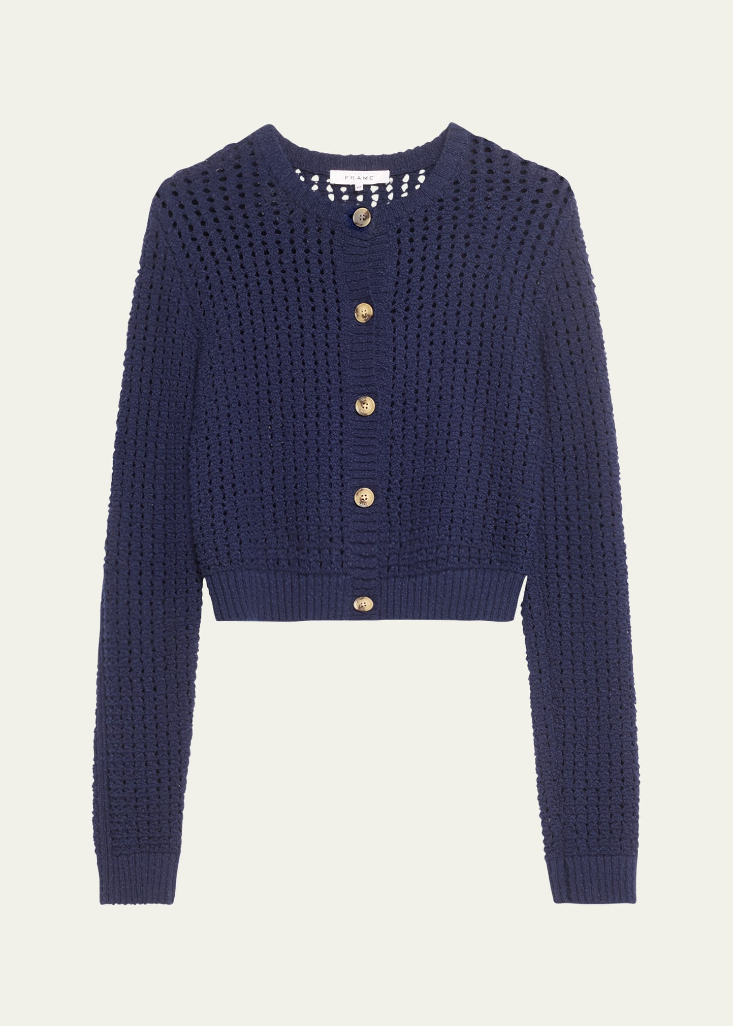 FRAME Cropped Tape-Yarn Cardigan | Bergdorf Goodman