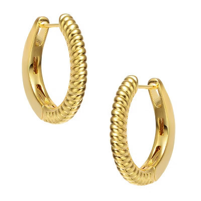 Guili 14K Gold Plated Small Hoop Earrings Featuring a Sleek and Minimalist Design Perfect for Everyday Wear and Stylish Jewelry Enthusiasts | Target