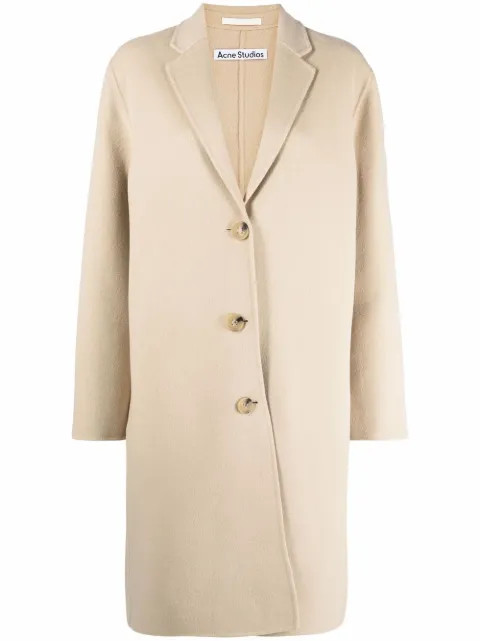 Acne Studios single-breasted Wool Coat - Farfetch | Farfetch Global
