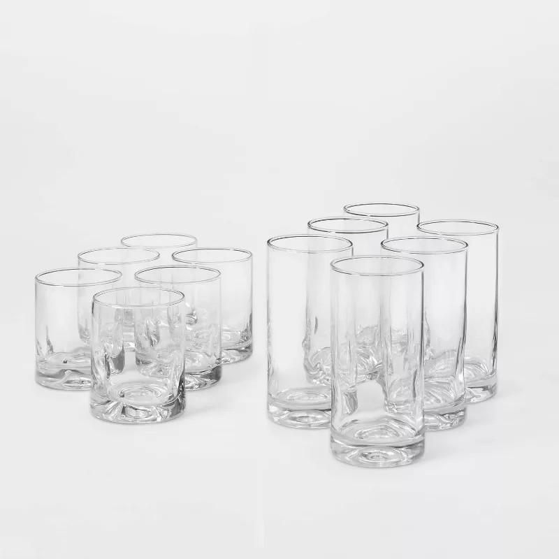 12pc Glass Telford Tumbler Set - Threshold™ | Target