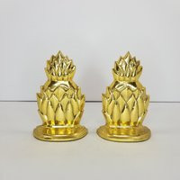 Vintage Brass Pineapple Bookends, Bookends | Etsy (US)