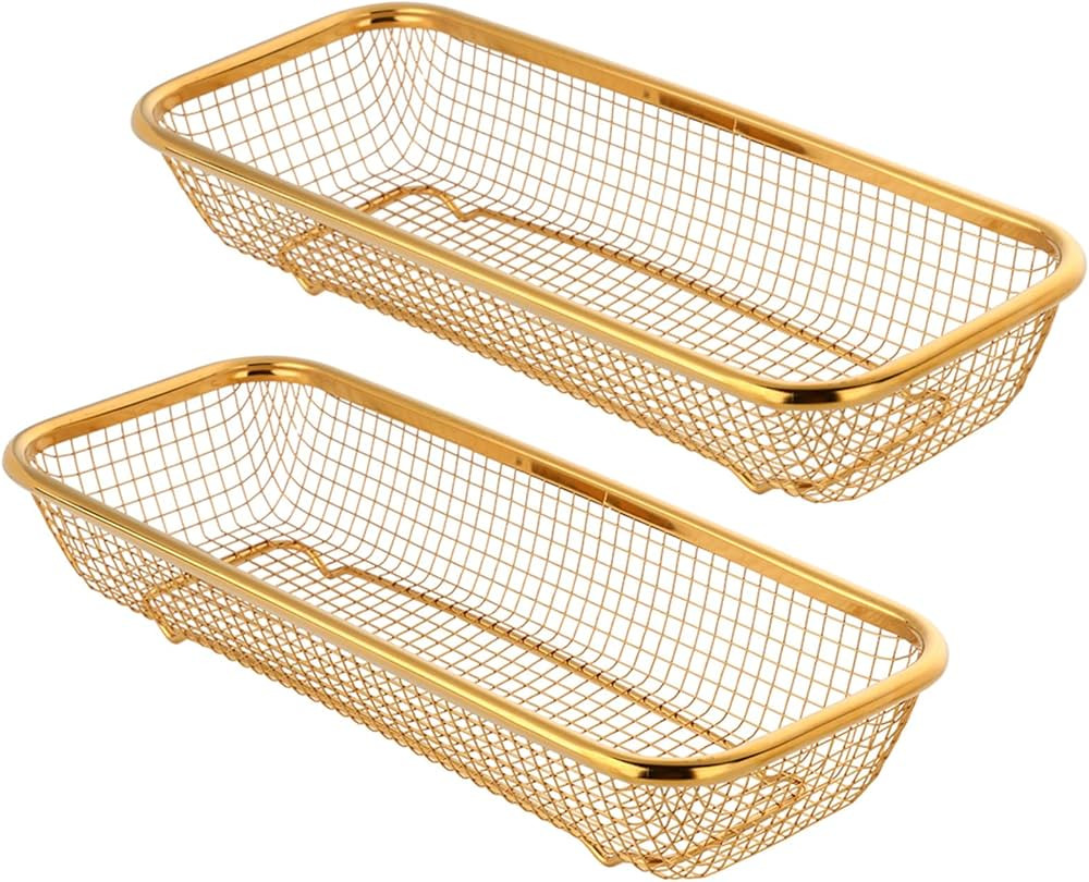 TUPMFG Kitchen Drawer Organizer, Stainless Steel Storage Basket for Silverware,Kitchen Utensil,Cu... | Amazon (US)