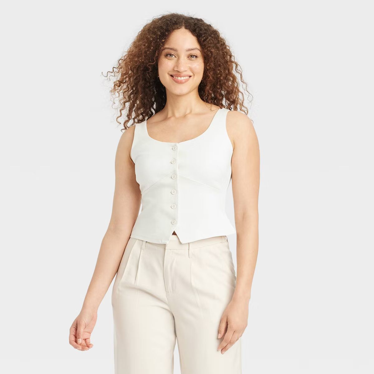 Women's Button-Front Tank Vest - A New Day™ | Target