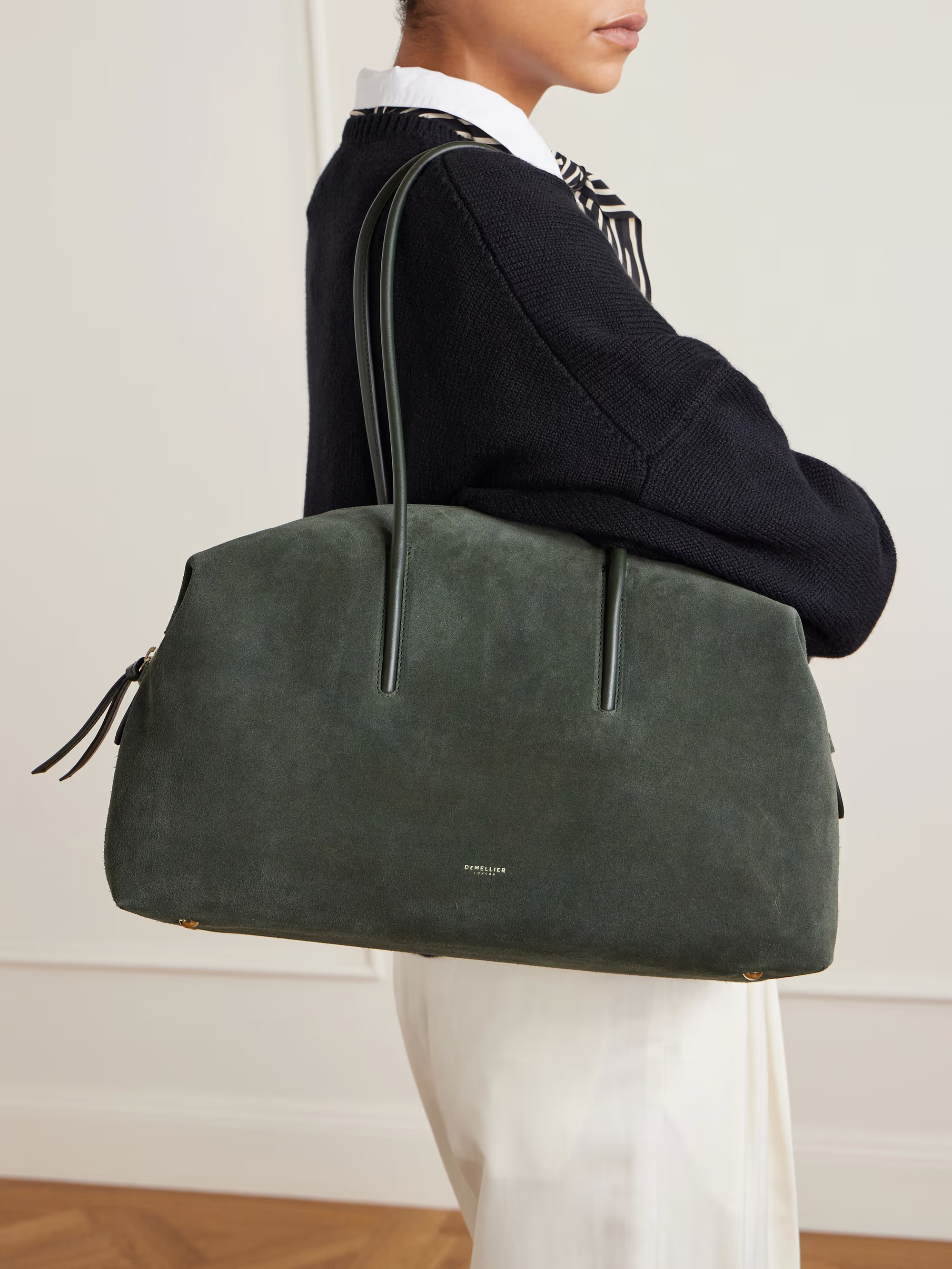 The Stockholm leather-trimmed suede tote bag | NET-A-PORTER (US)
