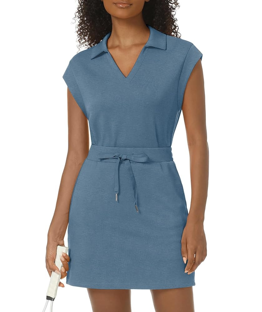 Womens Two Piece Skirt Sets Tennis Outfits Casual Cap Sleeve Lapel Shirt Summer Athletic Sport Sh... | Amazon (US)