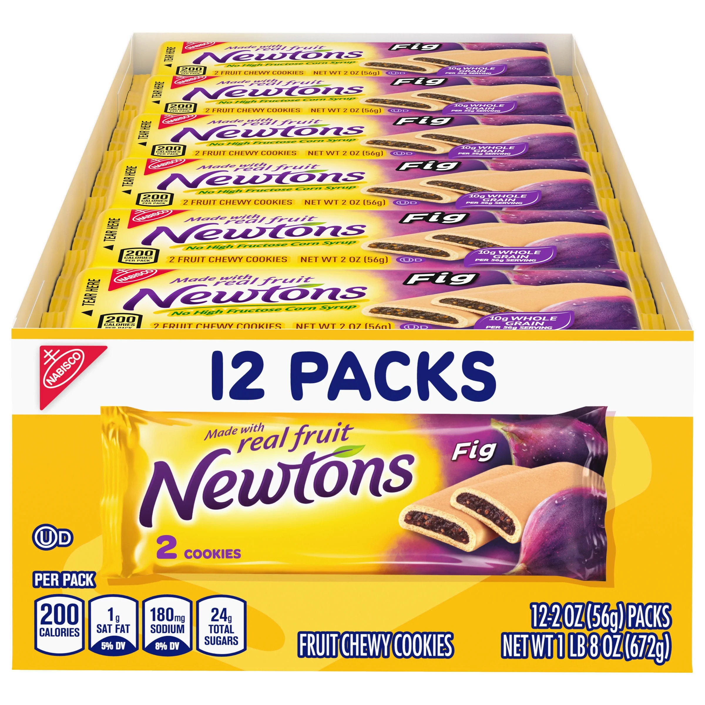 Newtons Soft & Fruit Chewy Fig Cookies, School Snacks, 12 Snack Packs (2 Cookies Per Pack) | Walmart (US)