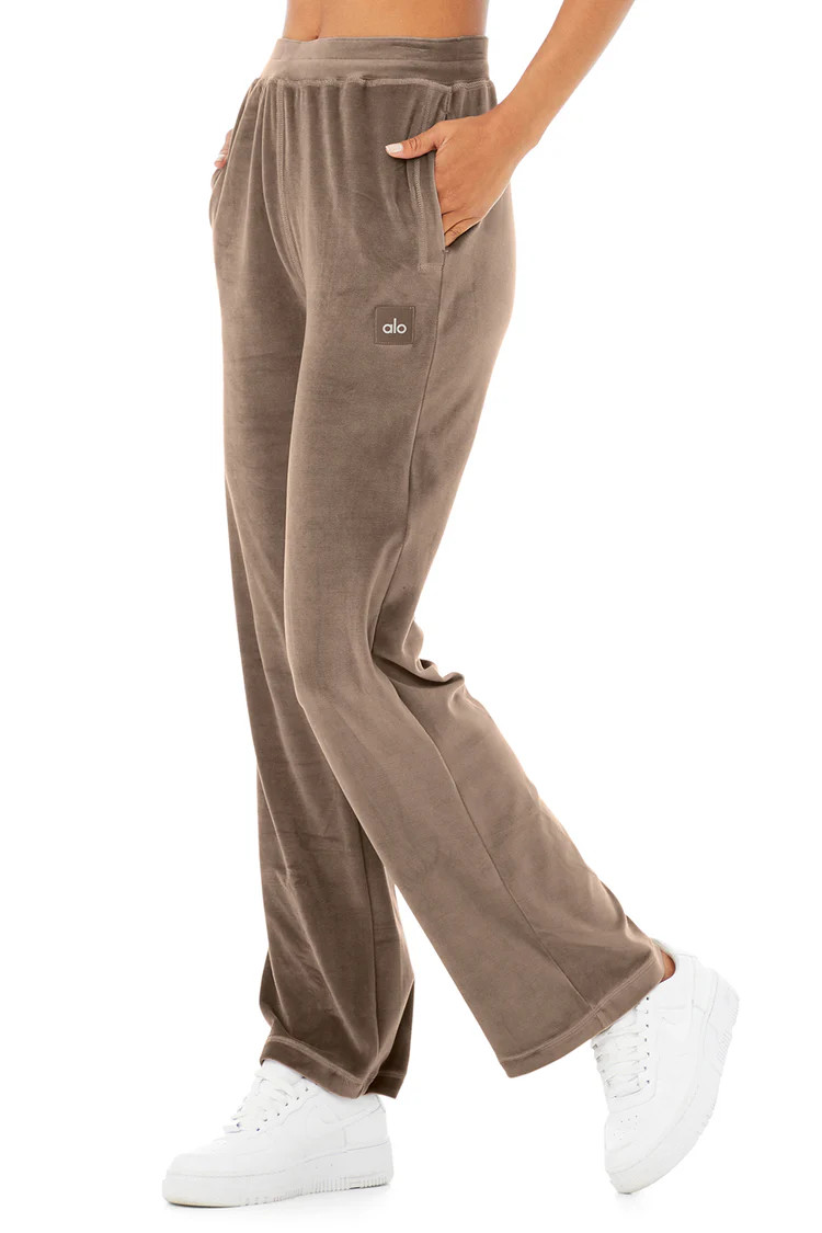 Velour High-Waist Glimmer Wide Leg Pant | Alo Yoga (US)