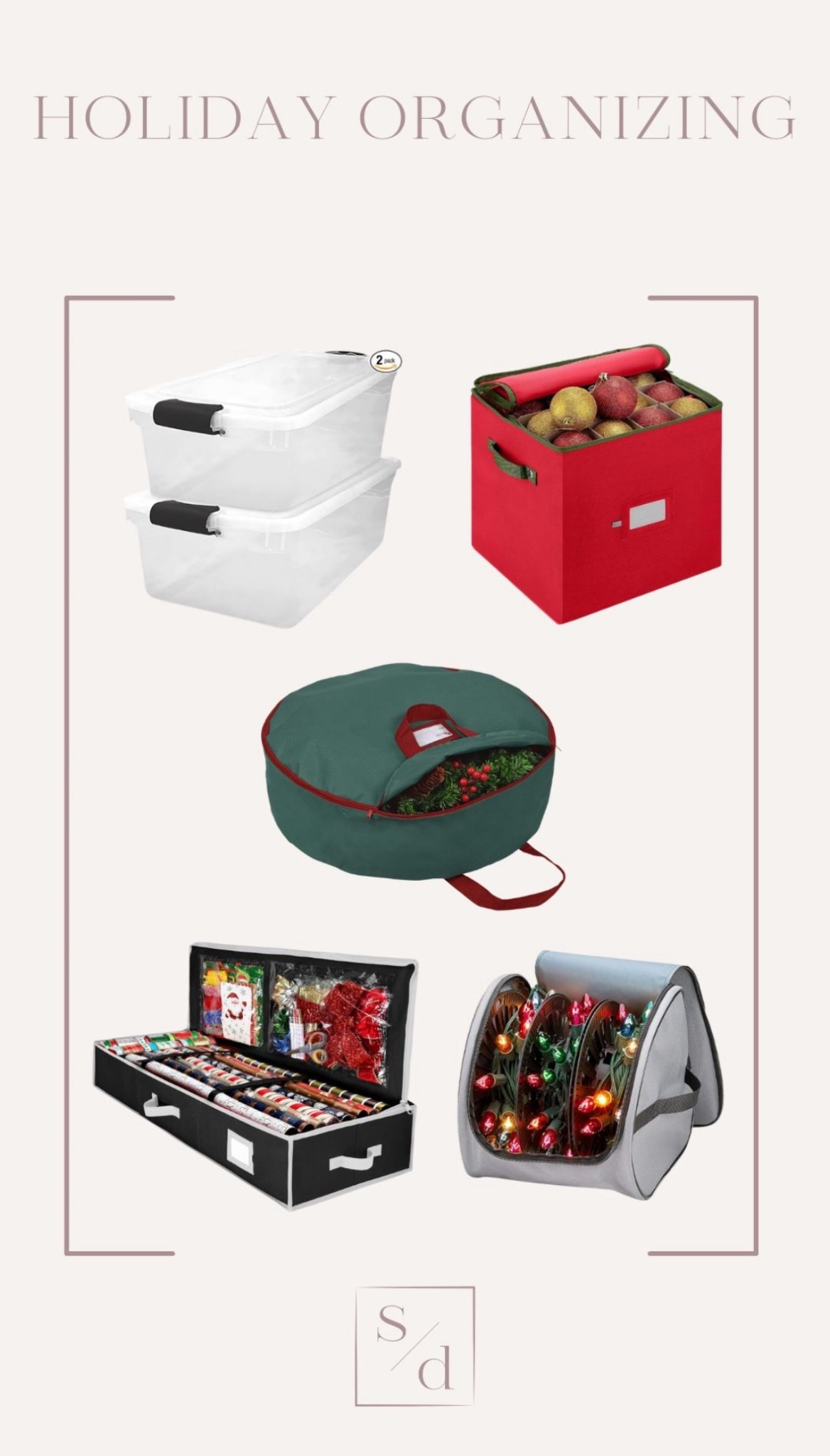 Our favorites for holiday decor breakdown to stay organized for next year! You will thank yourself in 2026! 

#LTKSeasonal #LTKHoliday #LTKmomlife