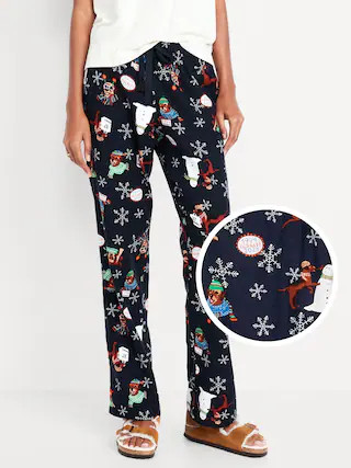 Mid-Rise Printed Flannel Pajama Pants | Old Navy (US)