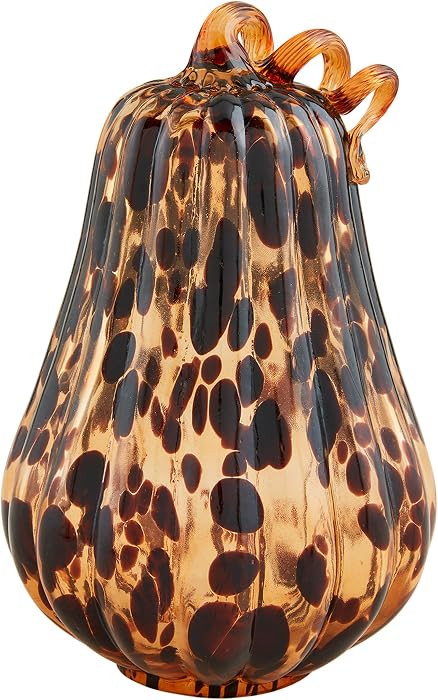Mud Pie Tortoise Glass Pumpkin, Medium, 7 1/4" x 8 1/2" Dia | Amazon (US)