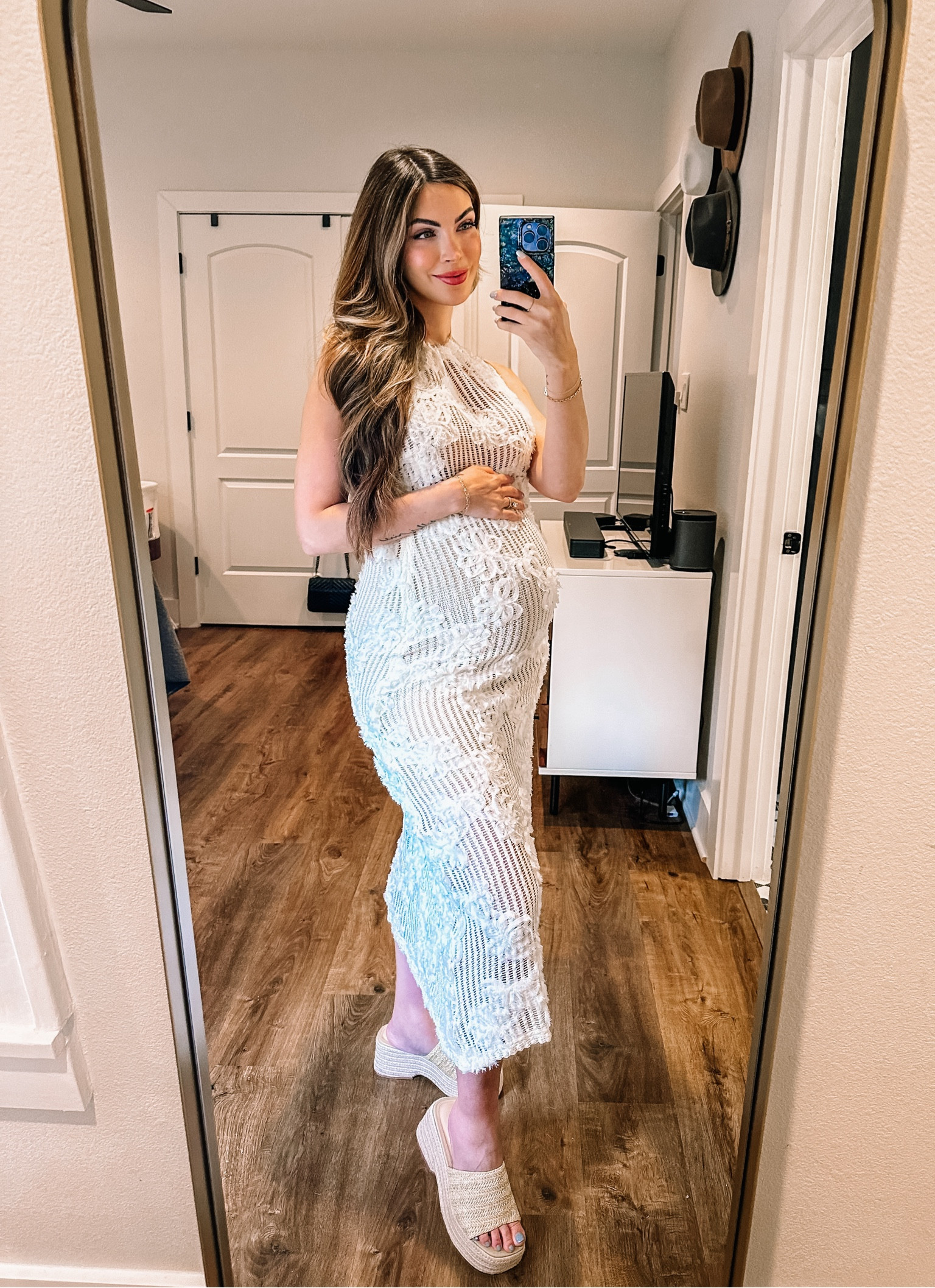 Catch me in this crochet dress all summer! ☀️ 

Wearing a medium but I could have gotten a small to high the curves a little moree

#LTKbump