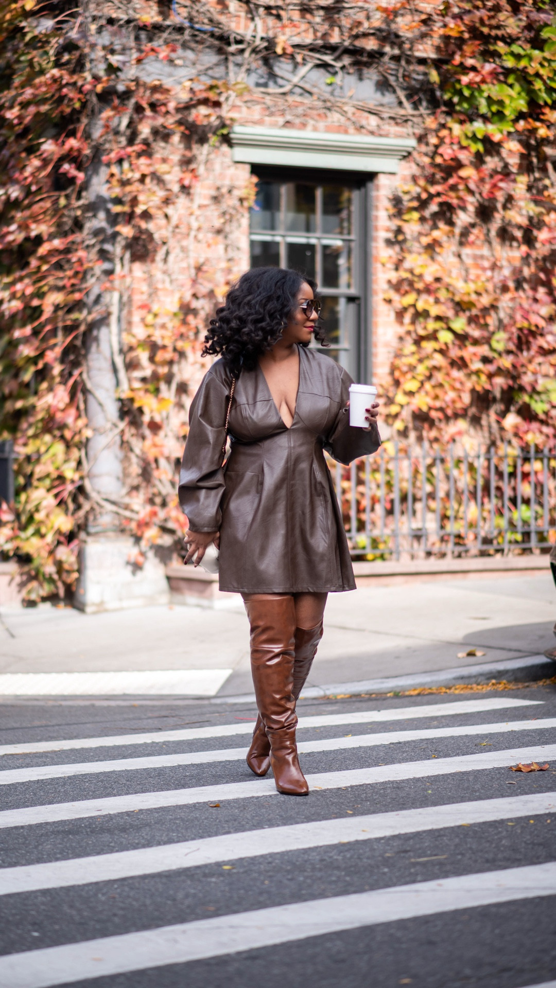 Sleeves and the City, Episode 4: Espresso. This cocoon sleeve faux leather dress from ASOS is such a chic fall look. I’m in a 12, but it runs a little loose. Paired it with wide calf friendly over the knee boots from Amazon for the perfect city stroll.

brown faux leather dress / cocoon sleeve dress / fall dresses with sleeves / ASOS faux leather / brown fall outfit / wide calf boots / over the knee boots outfit / leather dress outfit / mocha dress / fall street style / long sleeve mini dress / brown mini dress outfit

#LTKootd #LTKSeasonal #LTKMidsize