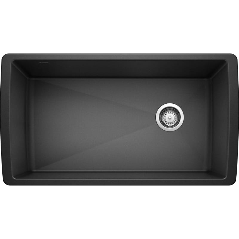 Blanco 441767 Diamond 33-1/2" Undermount Single Basin SILGRANIT Kitchen Sink Anthracite Fixture Kitc | Build.com, Inc.