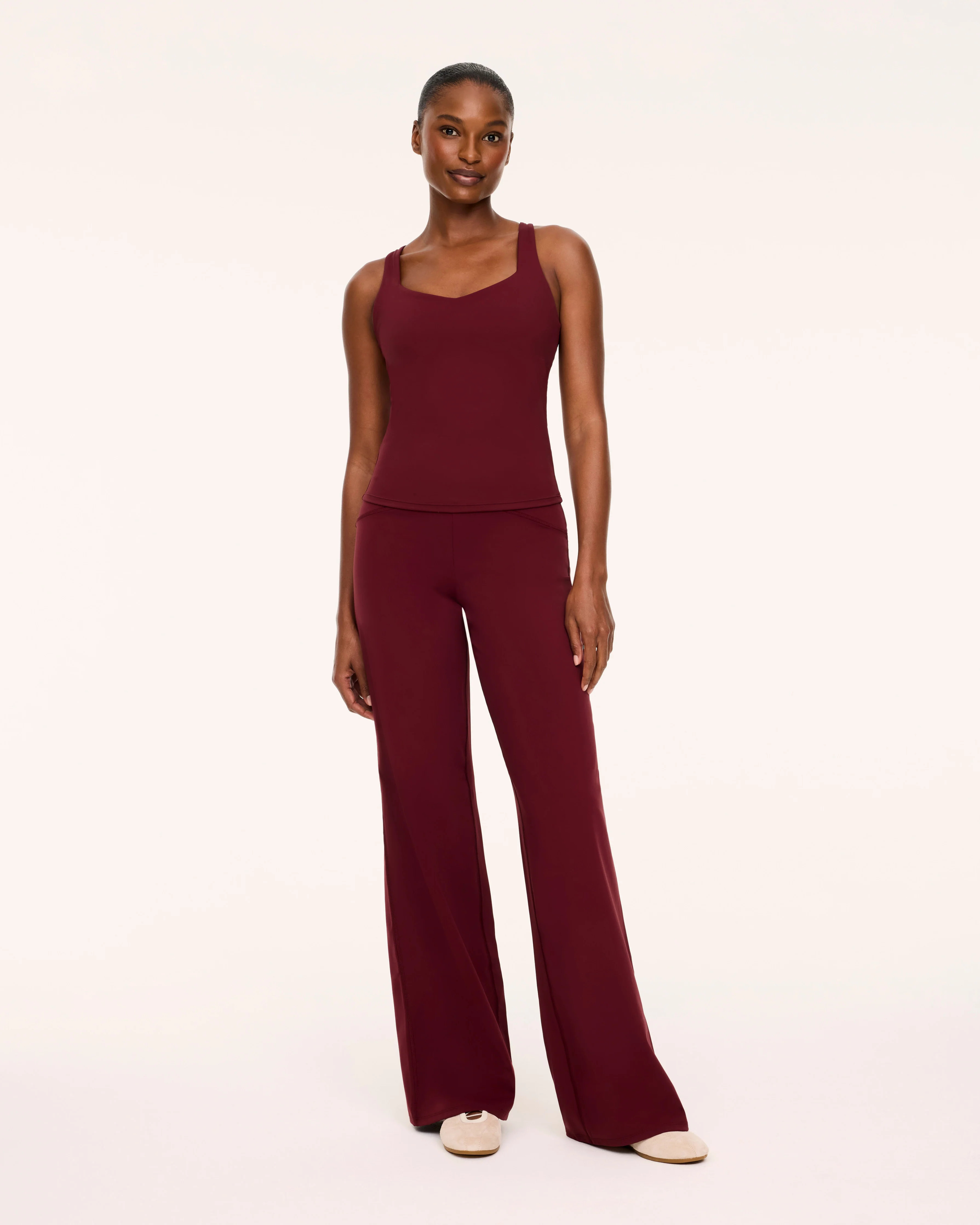 SPANXshape® Booty Boost® Wide Leg Pant | Vino Tall / S | Spanx