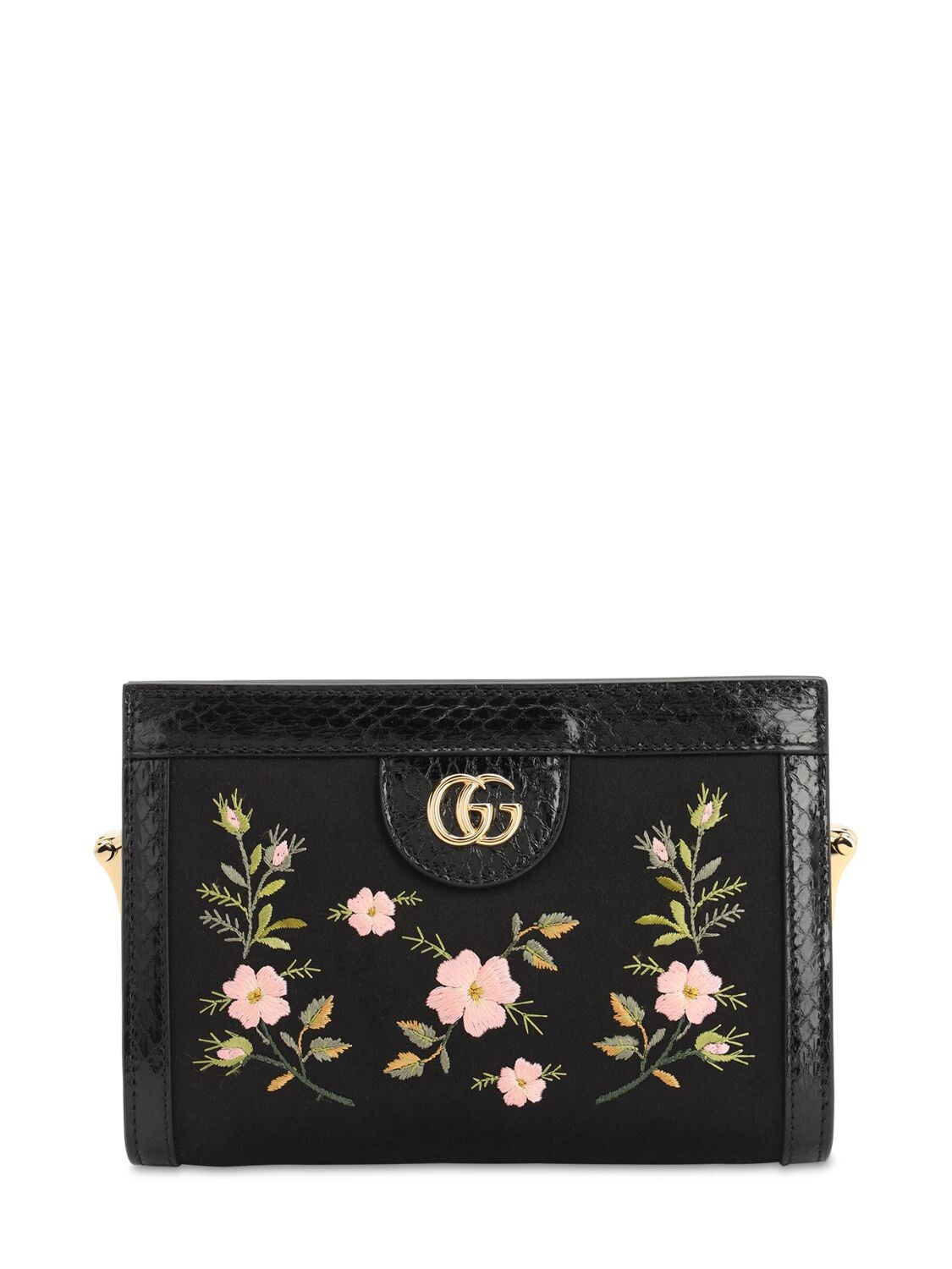 Ophidia Embroidered Satin Clutch | Luisaviaroma