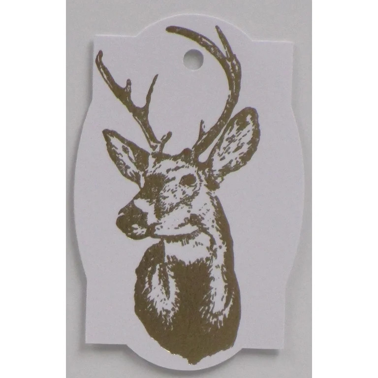 Holiday Time 4ct Kraft Gift Tags Stag, Christmas gift tags, 100% paper | Walmart (US)
