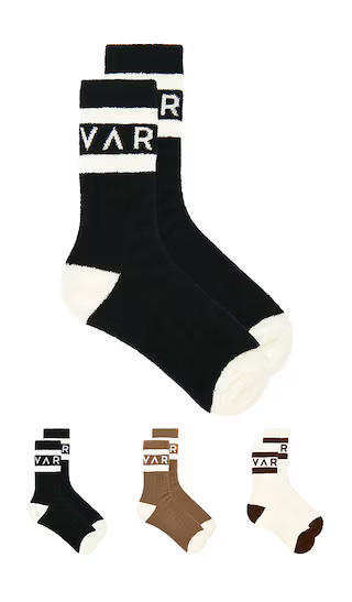 Spencer 3 Pack Sock in Egret & Tortoise Shell | Revolve Clothing (Global)