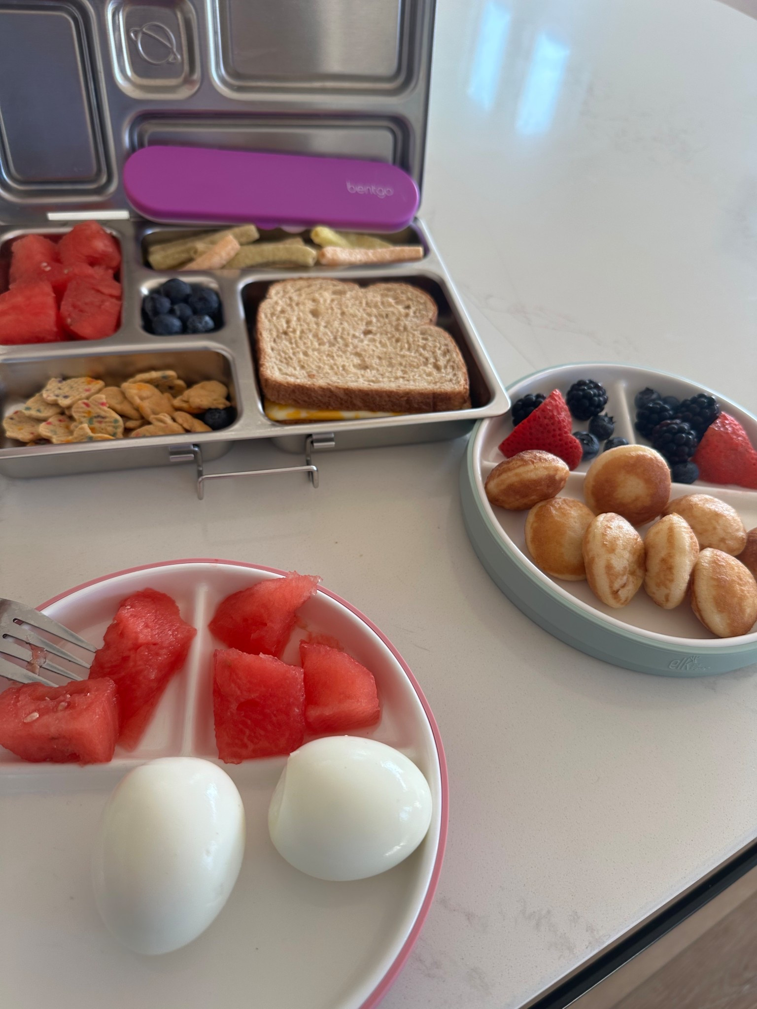 Our low toxic picks! 
Practicing eating out of our lunch box! Making sure the kids can open them. Back to school snuck up on me 😩 

#LTKHome #LTKKids #LTKFamily