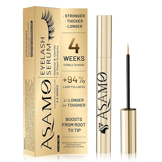 Eyelash Growth Serum – 15 Plant Extracts for Longer, Denser & Robust Lashes,Boosts Natural Lash... | Amazon (US)