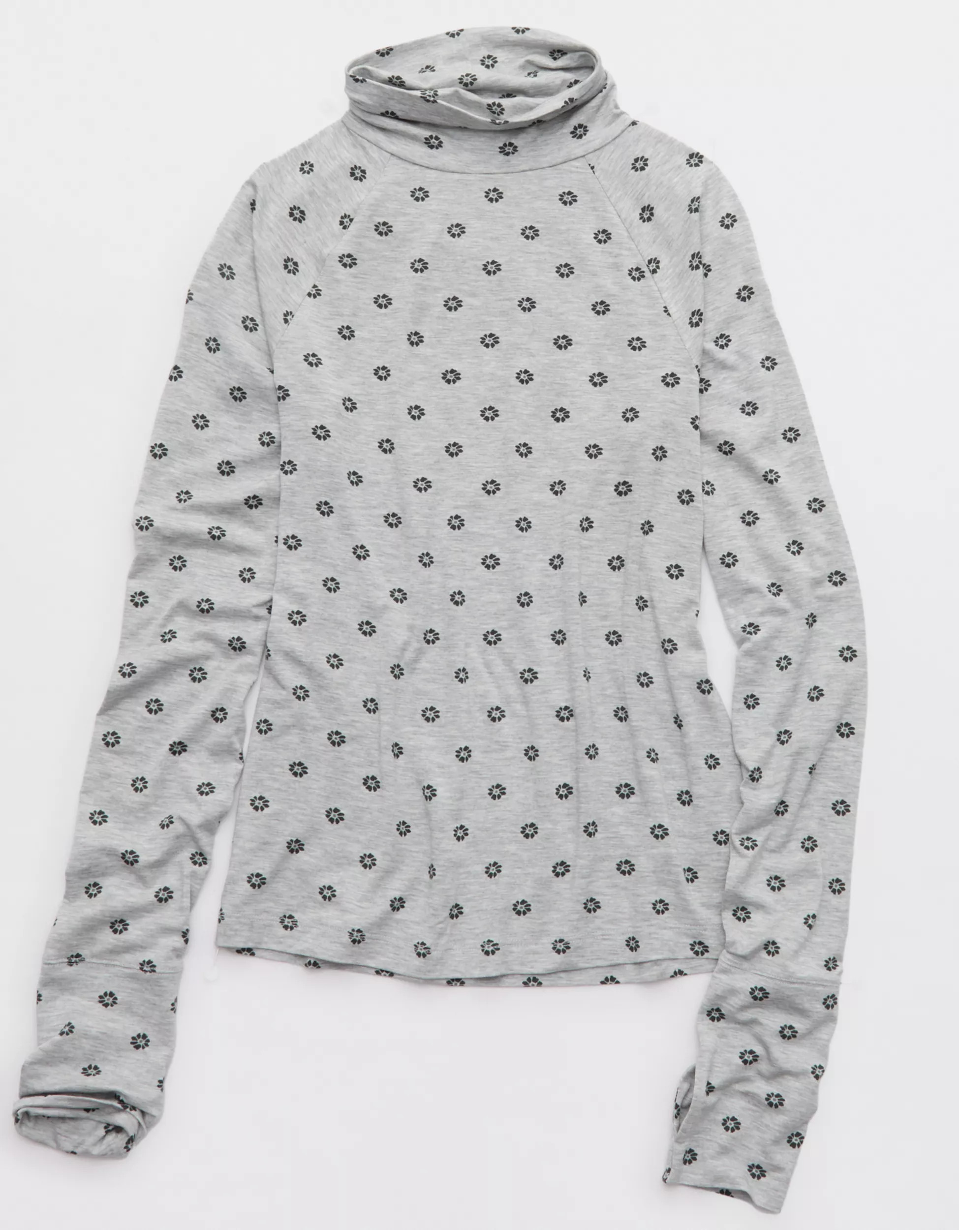 OFFLINE By Aerie Thumbs Up Long Sleeve Turtleneck Shirt | Aerie