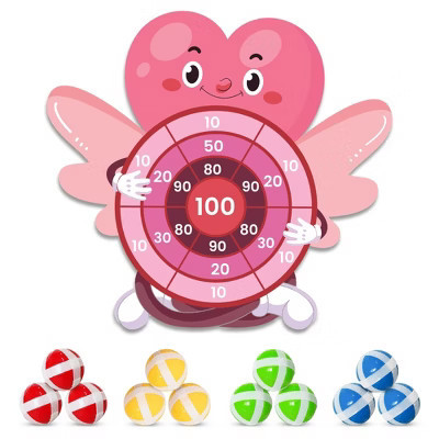 4E's Novelty Valentine Dart Board with 12 Sticky Balls - 30" Large Heart Shaped Darts Board, Kids Dart Board Indoor/Outdoor | Target